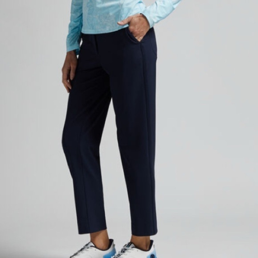 G/FORE SHADOW STRETCH MID RISE STRAIGHT LEG TROUSER 0 Twilight